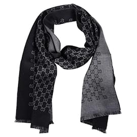 Sciarpa in lana jacquard bicolore - Gucci