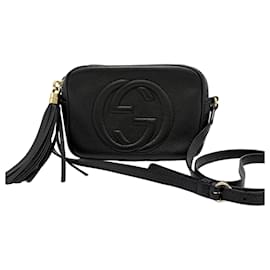 Borsa a tracolla camera Soho Disco con nappa Nera - Gucci