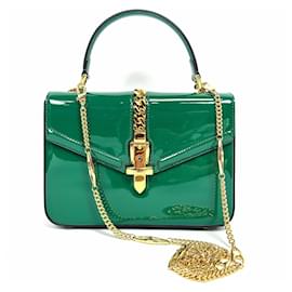 Borsa Tote con Manico Superiore e Borsa a Spalla Silvy in Vernice - Gucci