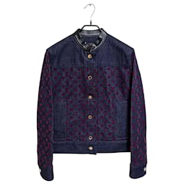 Louis Vuitton Velvet Monogram Denim Jacke für Damen