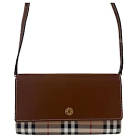 Borsa a tracolla a quadri con tracolla rimovibile Tan - Burberry