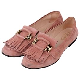 Ballerine in scamosciato con nappa in rosa Indie - Tod's