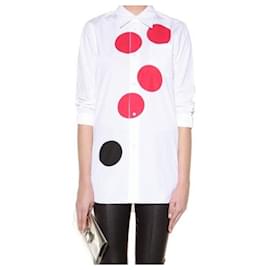 Red Dot Print Cotton Shirt Oversized - Marni