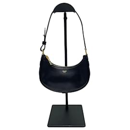 Céline Mini borsa hobo e borsa a tracolla Ava in pelle di vitello liscia nera