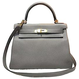Hermès Kelly in Stitch Gray Meyer Gold