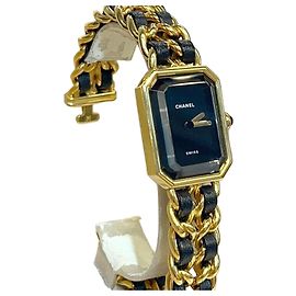 Chanel Premier Lock Goldkette Uhr Large Black/Gold