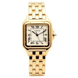 Cartier Panda Uhr Medium in Gelbgold Vintage-Uhr für Damen