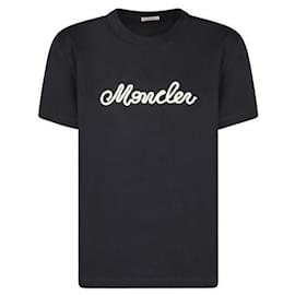 Moncler T-Shirt aus Baumwolle mit Logo-Stickerei
