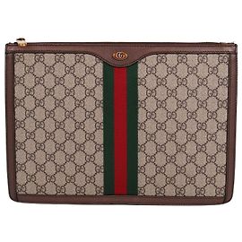 Gucci Clutch a righe Ophidia Portfolio