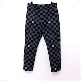Louis Vuitton Pantaloni Cigarette Damier da uomo
