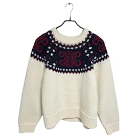 Women's Fair Isle Triomphe Knit Sweater - Céline