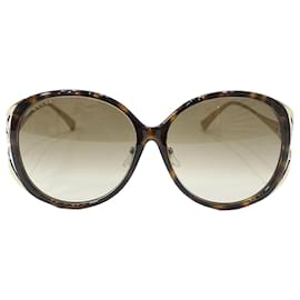 Gucci Gafas de sol oversize con estampado de leopardo