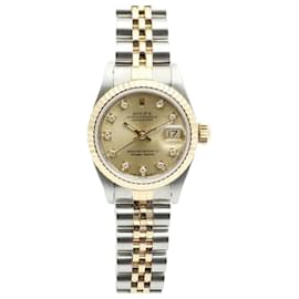 Rolex Datejust Combi Damen Uhr Original Ten Point Diamond