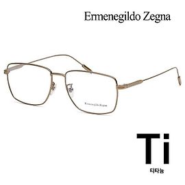 Ermenegildo Zegna Montatura per Occhiali in Titanio Asian Fit Quadrata Lusso Leggera Montatura Oro