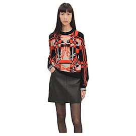 Hermès Langarm-Pullover Brides de Gala mit Tartan-Motiv