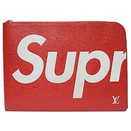 Louis Vuitton Clutch Supreme in pelle Epi rossa