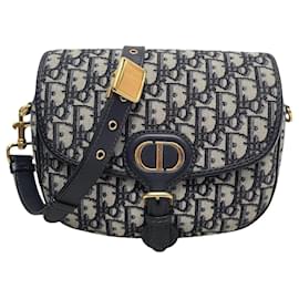 Dior Borsa Bobby Medium in Jacquard Oblique Blu