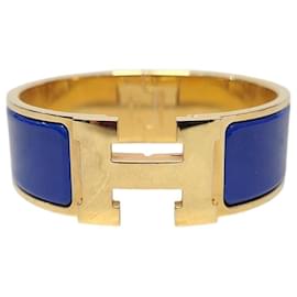 Pulseira Click Clack Azul Cobalto e Ouro - Hermès