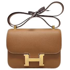 Constance Schultertasche Braun Gold - Hermès