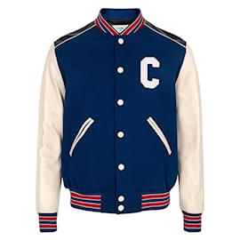 Oversized Teddy-Wolljacke Cobalt Classic - Céline