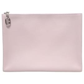 Mauve Pale Evercolor Silver-tone Deep Clutch with stamp - Hermès