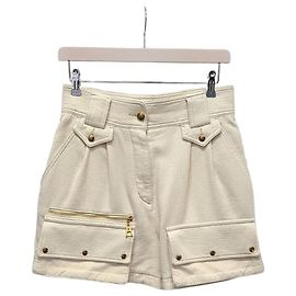 Louis Vuitton Pantaloncini safari in velluto a coste beige dorato