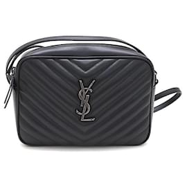 Saint Laurent Borsa Lou Camera e Crossbody Monogram Argento Trapuntato