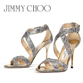 Silberne Glitzer-Sandalen LOTTIE LGB - Jimmy Choo