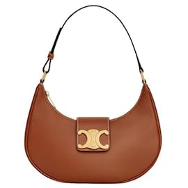 Céline Borsa Aby Trionf Medium in pelle di vitello liscia Tan