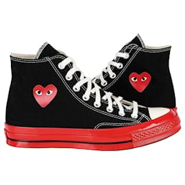 Comme Des Garcons Converse Chuck Taylor All Star High Top (Black/Red) BLACK