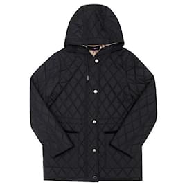 Burberry Chaqueta con capucha acolchada con diseño de diamante