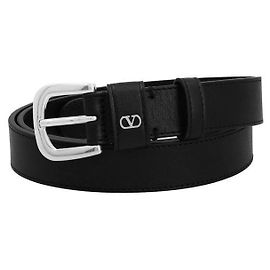 Valentino Cintura Garavani Logo Hardware Argento Uomo XUG