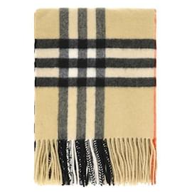 Sciarpa larga in cashmere a quadri con frange - Burberry