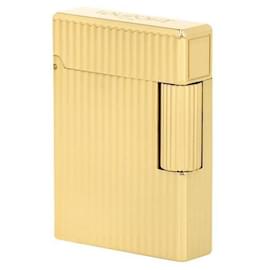 Briquet Lighter Line Vertical Line Guilloche Gold - St Dupont
