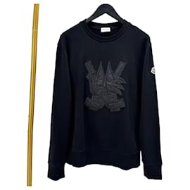 Sweatshirt mit Logo-Patch Schwarz - Moncler