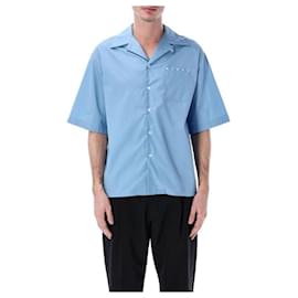 Marni Camicia bowling in popeline con dettaglio logo