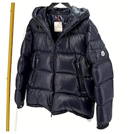 Doudoune à capuche bleu marine - Moncler
