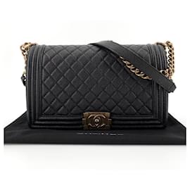 Chanel Borsa Boy Caviar Gold New Medium a Spalla