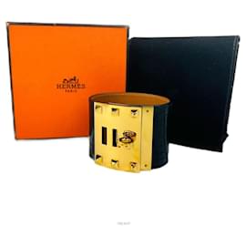 Kelly Dock Bracelet Crocodile Gold-Plated Bracelet Stamp - Hermès