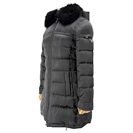 Cappotto lungo trapuntato in Re-Nylon con logo Triangle - Prada