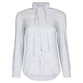 Camicia Mia Lavalier in seta a righe - Céline