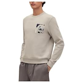 Langarmpullover mit Rundhalsausschnitt und Ex-Libris Detail - Hermès