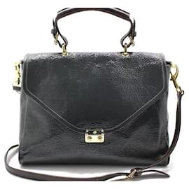 Mulberry Borsa a tracolla Nili in vernice grigio scuro e oro
