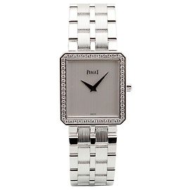 Piaget Orologio Vintage Protocol in oro bianco grande da uomo con diamanti