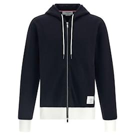 Thom Browne Felpa con zip in jersey classico