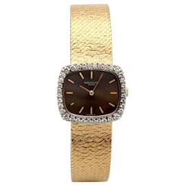 Orologio Vintage Sigma Diamond Gold Small da Donna, Quadrante Cioccolato, Manuale, Certificato di Nascita - Patek Philippe