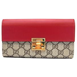 Langer Geldbeutel und Clutch mit Vorhängeschloss-Kette - Gucci