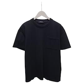 Schwarzes T-Shirt aus Piqué-Baumwolle mit Monogramm-Tasche - Louis Vuitton