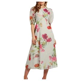 Ted Baker Refurbished Damen Kleid Einteiler Weiß
