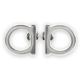 Orecchini Ferragamo Gancini Palladium da donna (Argento) - Salvatore Ferragamo